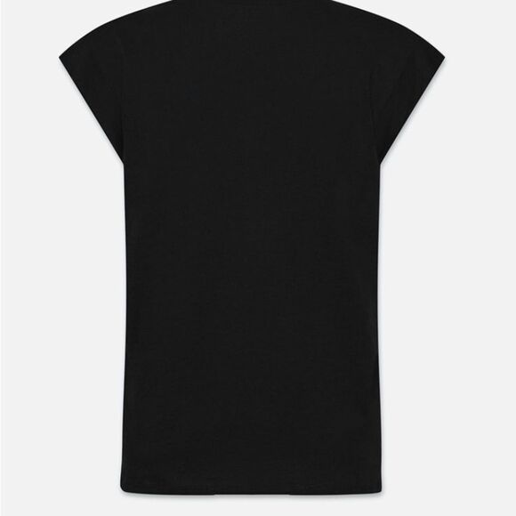 Frame Denim Black Cap Sleeve Tee - Picture 2 of 7